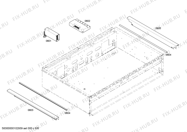 Схема №2 PSC364GLZS с изображением Панель управления для плиты (духовки) Bosch 00143360