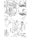 Схема №1 GSFK 2351 WS с изображением Панель для электропосудомоечной машины Whirlpool 481245372303
