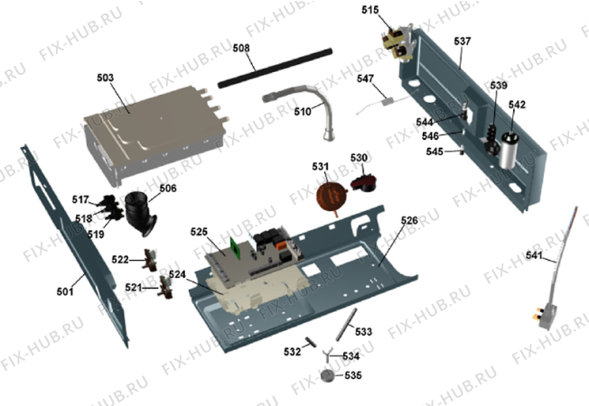 Взрыв-схема стиральной машины Gorenje W6021 UK   -White (900003664, WM33AUK) - Схема узла 05