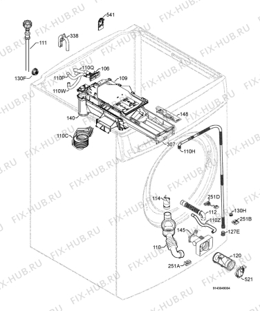 Взрыв-схема стиральной машины Electrolux EWW12580W - Схема узла Hydraulic System 272