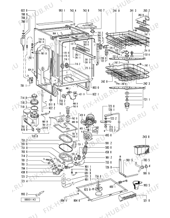Схема №1 ADG 944/3 AV с изображением Панель для посудомоечной машины Whirlpool 481245370262