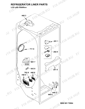 Взрыв-схема холодильника Whirlpool 20TM-L4 A+ - Схема узла