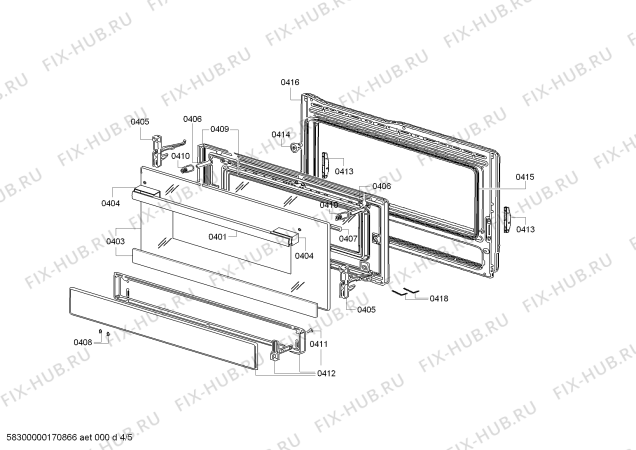 Взрыв-схема плиты (духовки) Bosch HSG736355M - Схема узла 04