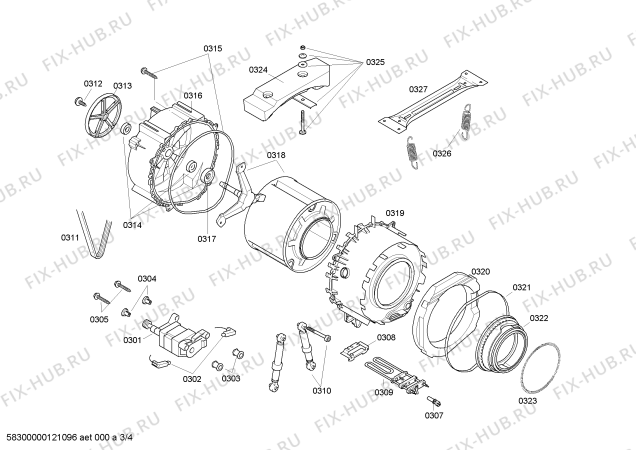 Схема №2 WAE20260SG с изображением Панель управления для стиралки Bosch 00661786