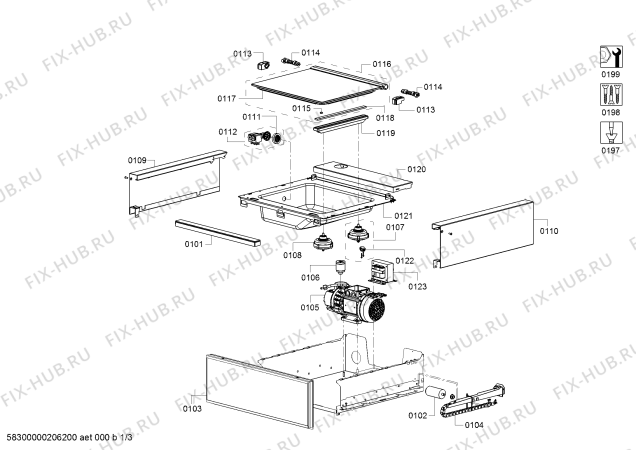 Схема №1 DV463710 с изображением Панель для шкафа для подогрева посуды Bosch 00776713