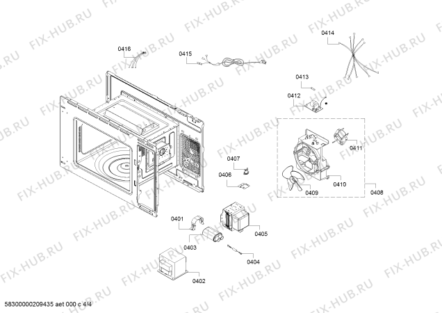 Схема №1 3CG5172A0 с изображением Комплект проводов для микроволновой печи Bosch 12021879