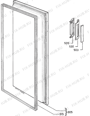 Взрыв-схема холодильника Electrolux TF871 - Схема узла Door 003