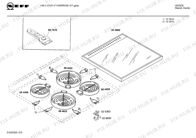Схема №1 F1630R0 PRIMUS 136.6 с изображением Переключатель для плиты (духовки) Bosch 00032176