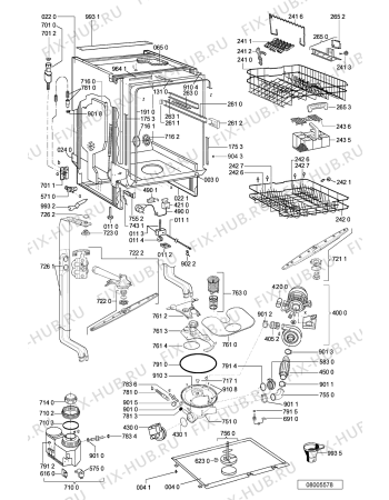 Схема №2 ADP 7331 IX с изображением Электропитание для посудомойки Whirlpool 481238128068