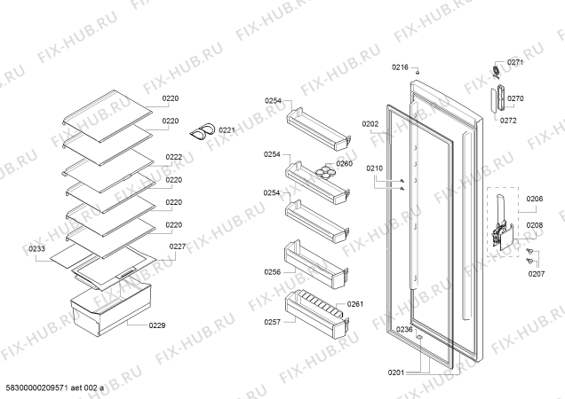 Схема №1 3FCE642XE Balay с изображением Стеклопанель для холодильника Bosch 11017836