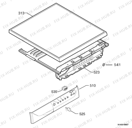 Взрыв-схема стиральной машины Zanussi Electrolux FD1416 - Схема узла Command panel 037