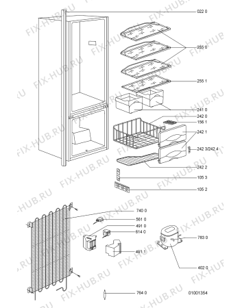 Схема №1 CZW 254 A с изображением Преобразователь для холодильника Whirlpool 481251148332