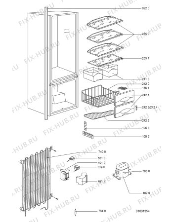 Схема №1 ART 694 с изображением Криостат для холодильной камеры Whirlpool 481228238125