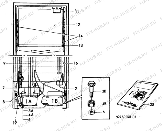 Взрыв-схема холодильника Privileg KF350-T - Схема узла C10 Cold, users manual