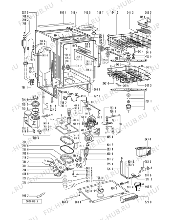 Схема №1 ADG 955 AVM с изображением Обшивка для посудомоечной машины Whirlpool 481245370522