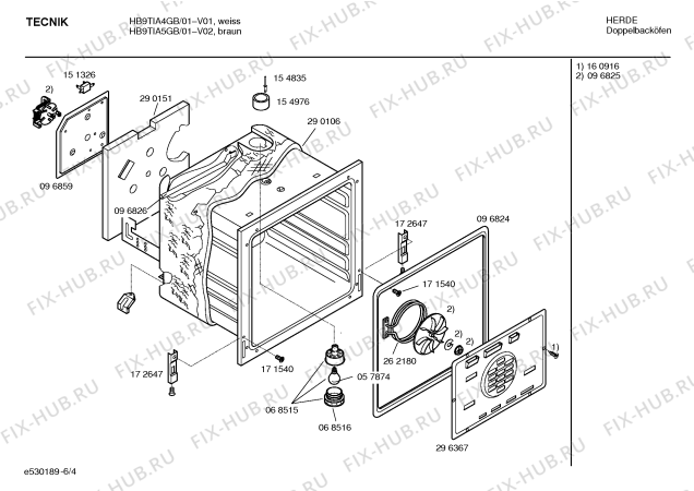 Схема №1 HB9TIA5GB TKC8081 с изображением Панель управления для плиты (духовки) Bosch 00362675