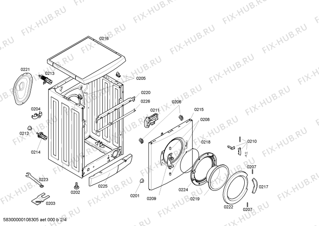 Схема №1 WFL2081GR Maxx sportline с изображением Ручка для стиральной машины Bosch 00495615