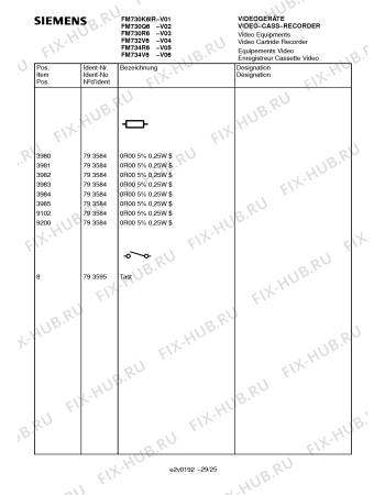 Взрыв-схема телевизора Siemens FM730R6 - Схема узла 28