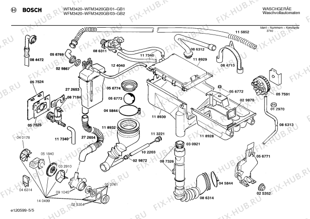 Схема №1 WUK4300 с изображением Ручка выбора температуры для стиралки Bosch 00058419