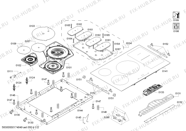 Схема №1 CA429352 IH6.1 - Flex с изображением Модуль управления для плиты (духовки) Bosch 00745655