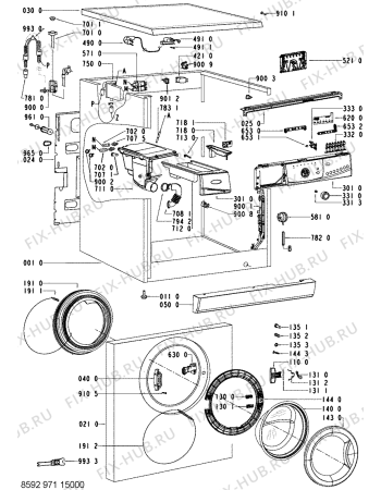 Схема №1 AWOD5556 (F091504) с изображением Инструкция по обслуживанию для стиралки Indesit C00369626