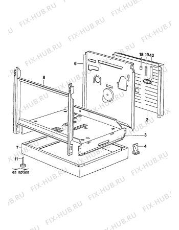 Взрыв-схема плиты (духовки) Electrolux EK6405/1 - Схема узла Internal panels