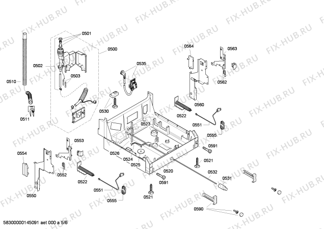Схема №1 S49T45N1EU с изображением Передняя панель для посудомоечной машины Bosch 00665146