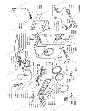 Схема №1 AWG 152  OV. с изображением Криостат для стиралки Whirlpool 481928238032