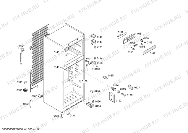 Схема №2 3FFL3650 с изображением Дверь морозильной камеры для холодильника Bosch 00477176