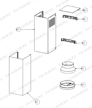 Взрыв-схема вытяжки Ikea LUFTIG 00222402 - Схема узла Accessories