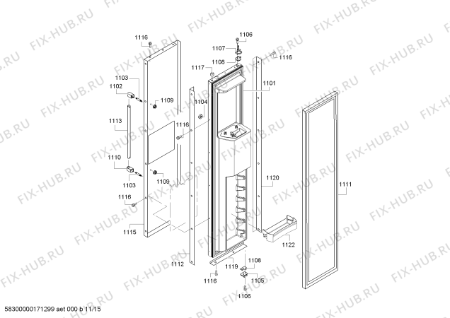 Схема №2 KBUDT4855E с изображением Винт для посудомойки Bosch 00628970