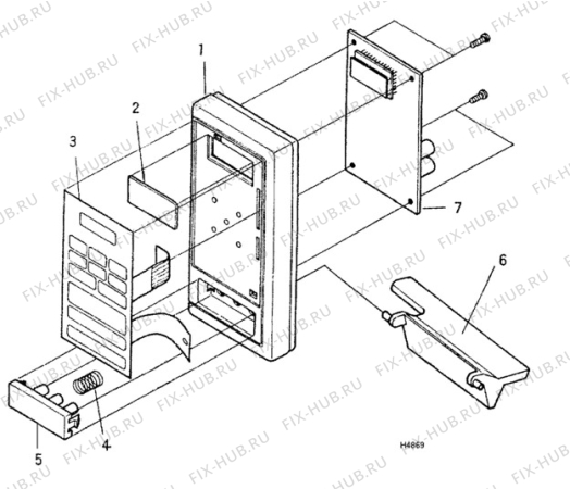 Взрыв-схема микроволновой печи Electrolux NF4018 - Схема узла H40 Panel, users manual  D