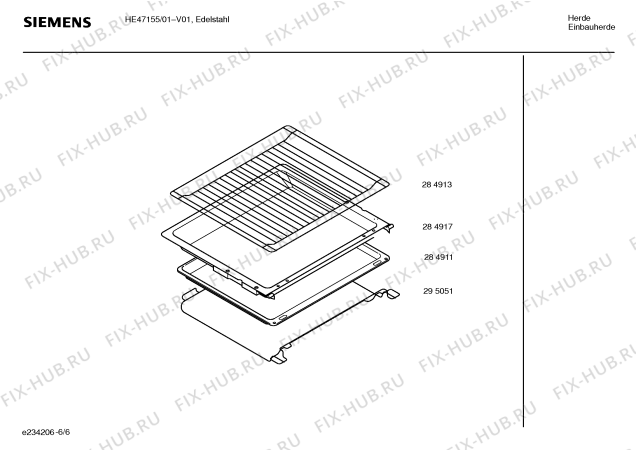 Взрыв-схема плиты (духовки) Siemens HE47155 - Схема узла 06