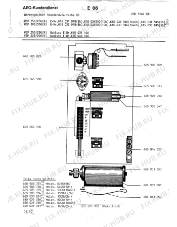 Взрыв-схема комплектующей Aeg WSP306 - Схема узла Section1