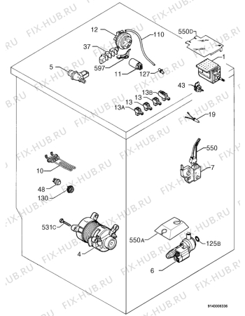 Взрыв-схема стиральной машины Zanussi FLS1204 - Схема узла Electrical equipment 268