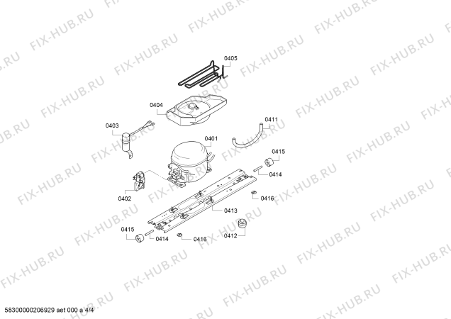 Взрыв-схема холодильника Bosch KGN56LM30U BOSCH - Схема узла 04