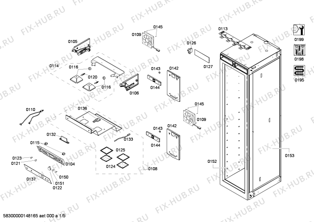 Схема №1 RW464260AU с изображением Компрессор для холодильника Bosch 00145317