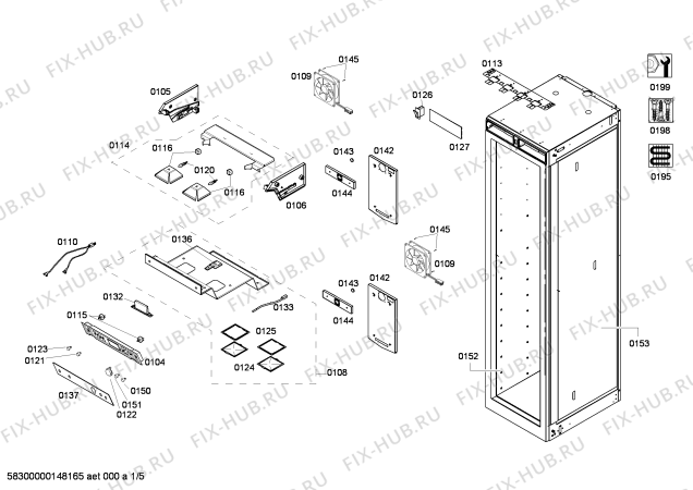 Схема №1 RW464260 с изображением Вставная полка для холодильной камеры Bosch 00649349