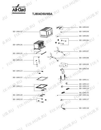 Схема №1 TJ804D50/9BA с изображением Держатель для тостера (фритюрницы) Seb SS-189114