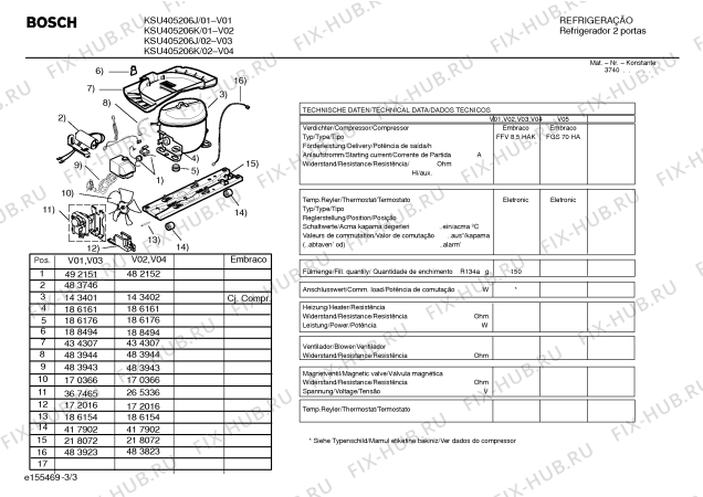 Взрыв-схема холодильника Bosch KSU405206J - Схема узла 03
