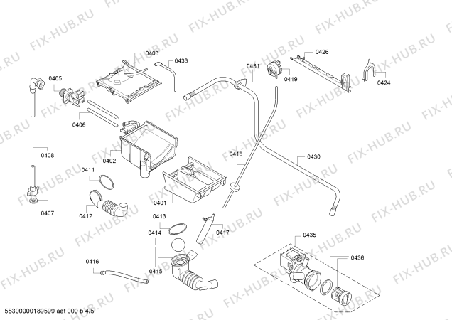 Схема №1 WFP1002B7, Vario 7 с изображением Инструкция по установке и эксплуатации для стиральной машины Bosch 18032486