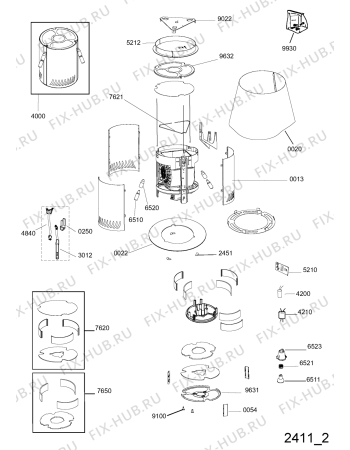 Схема №1 208257104411 6541619 с изображением Стекло для электровытяжки Whirlpool 482000015396