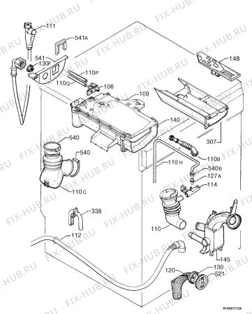 Взрыв-схема стиральной машины Aeg L14500VI - Схема узла Hydraulic System 272