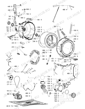 Схема №1 MHWE550WW00 с изображением Обшивка для стиралки Whirlpool 480111102449