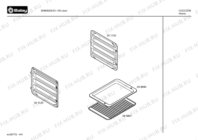 Схема №1 3HM503X с изображением Панель для духового шкафа Bosch 00357104
