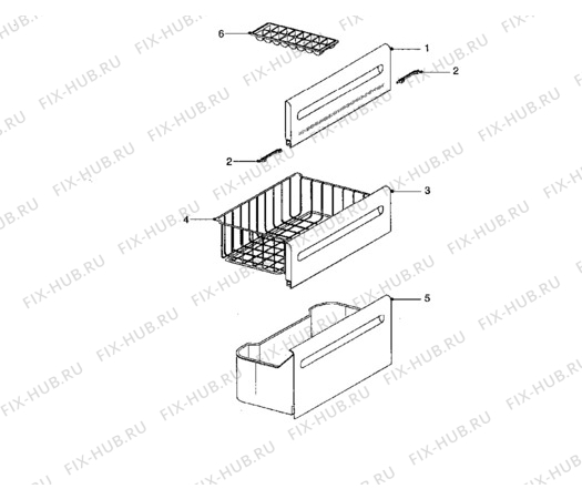 Взрыв-схема холодильника Tricity Bendix ECF023W - Схема узла Furniture