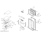 Схема №1 KDE33AL40 с изображением Дверь для холодильника Bosch 00710689