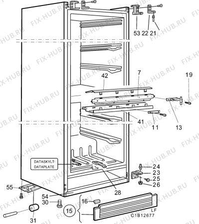 Взрыв-схема холодильника Upo UPP626R - Схема узла C10 Cabinet