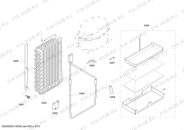 Схема №1 KBUIT4255E с изображением Хомут для посудомойки Bosch 00613616