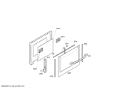 Схема №3 HB2TI5T3 horno.tecnik.indnp.inox.multifunc.ec2 с изображением Передняя часть корпуса для электропечи Bosch 00663289